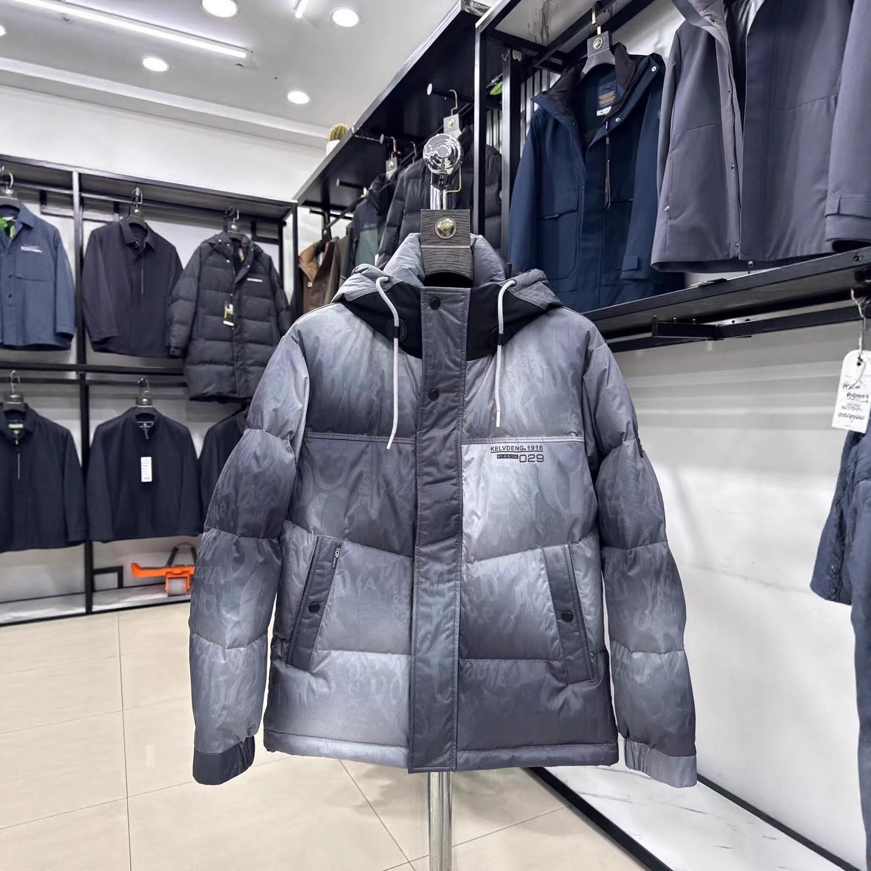 

Yajia Stylish Hooded 90% Duck Down Grey Pattern Warm Winter Jacket – Casual Style 2Y028 190 size (175-190 jin)