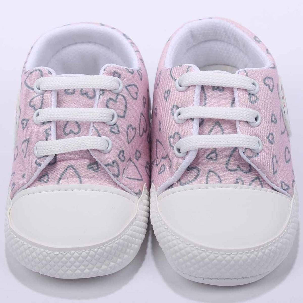 

Baby Girl Pink Heart Patterned Shoes