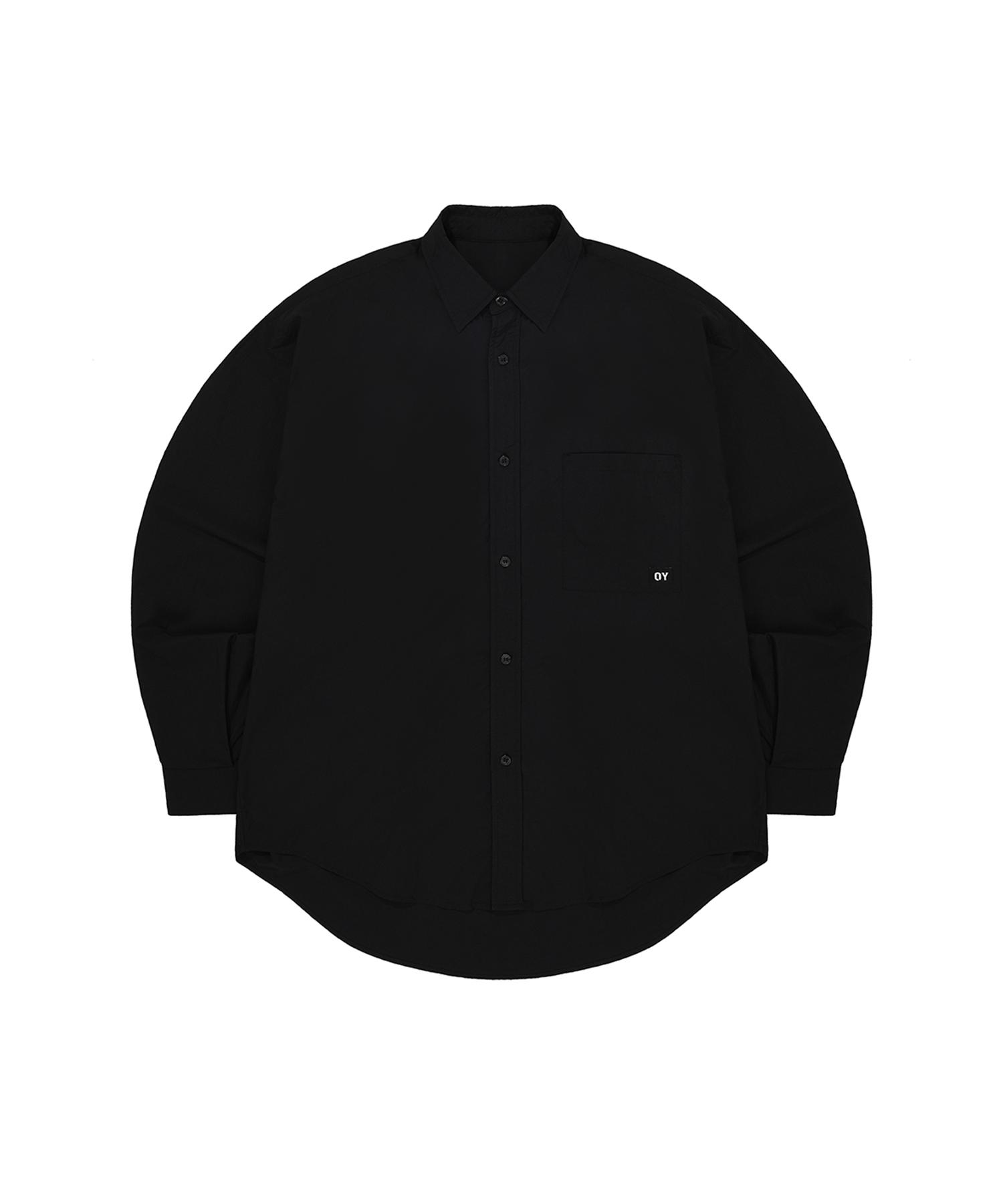 Oy Back Round Cut-Out Shirts-Black Black/1Size