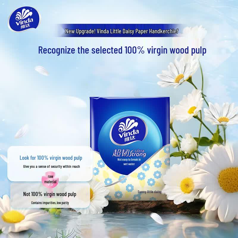 Vinda 4-Ply Unscented Handkerchief Tissues