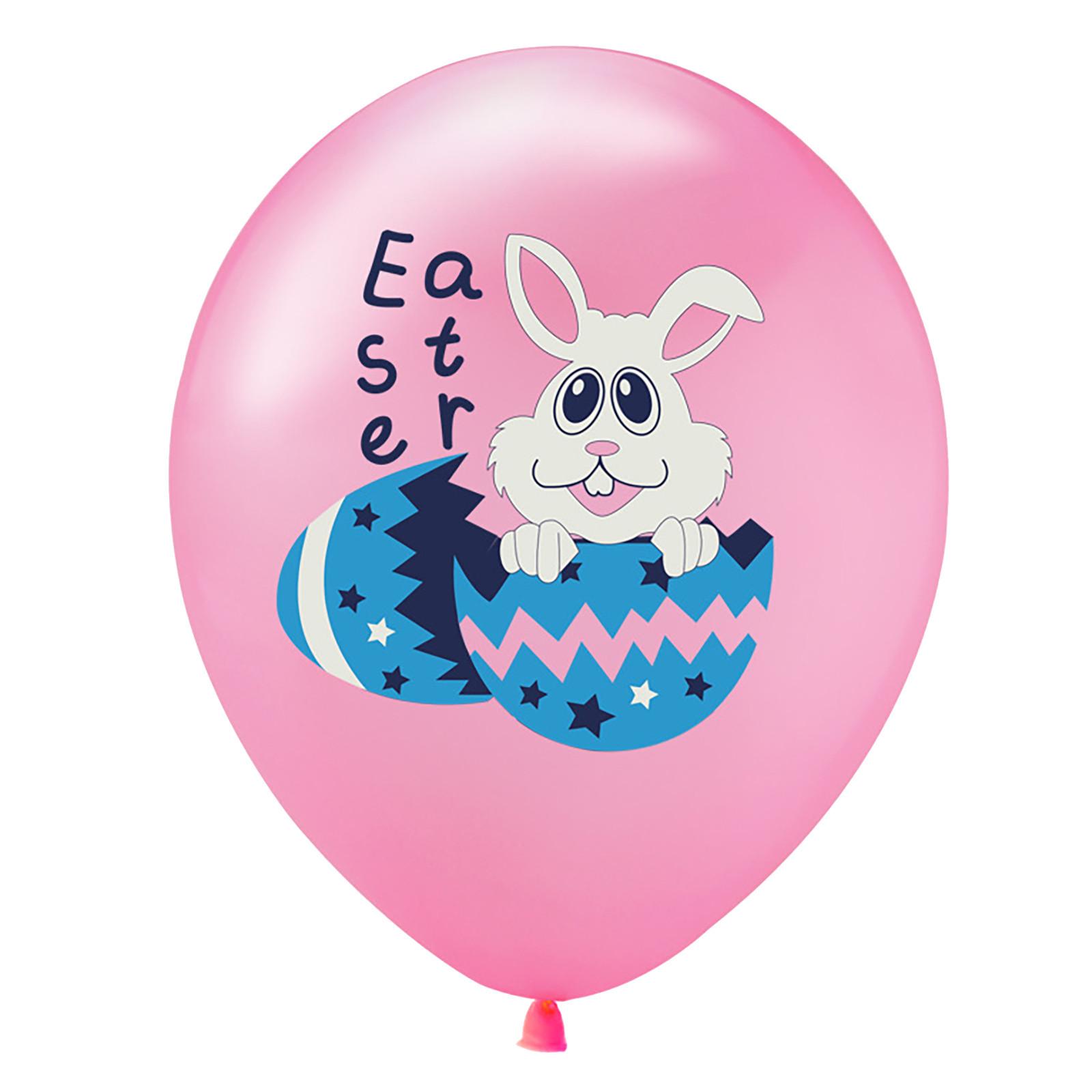 

10PCS Easter Balloons Aluminum Film Balloons Wedding Decoration Set рожевий