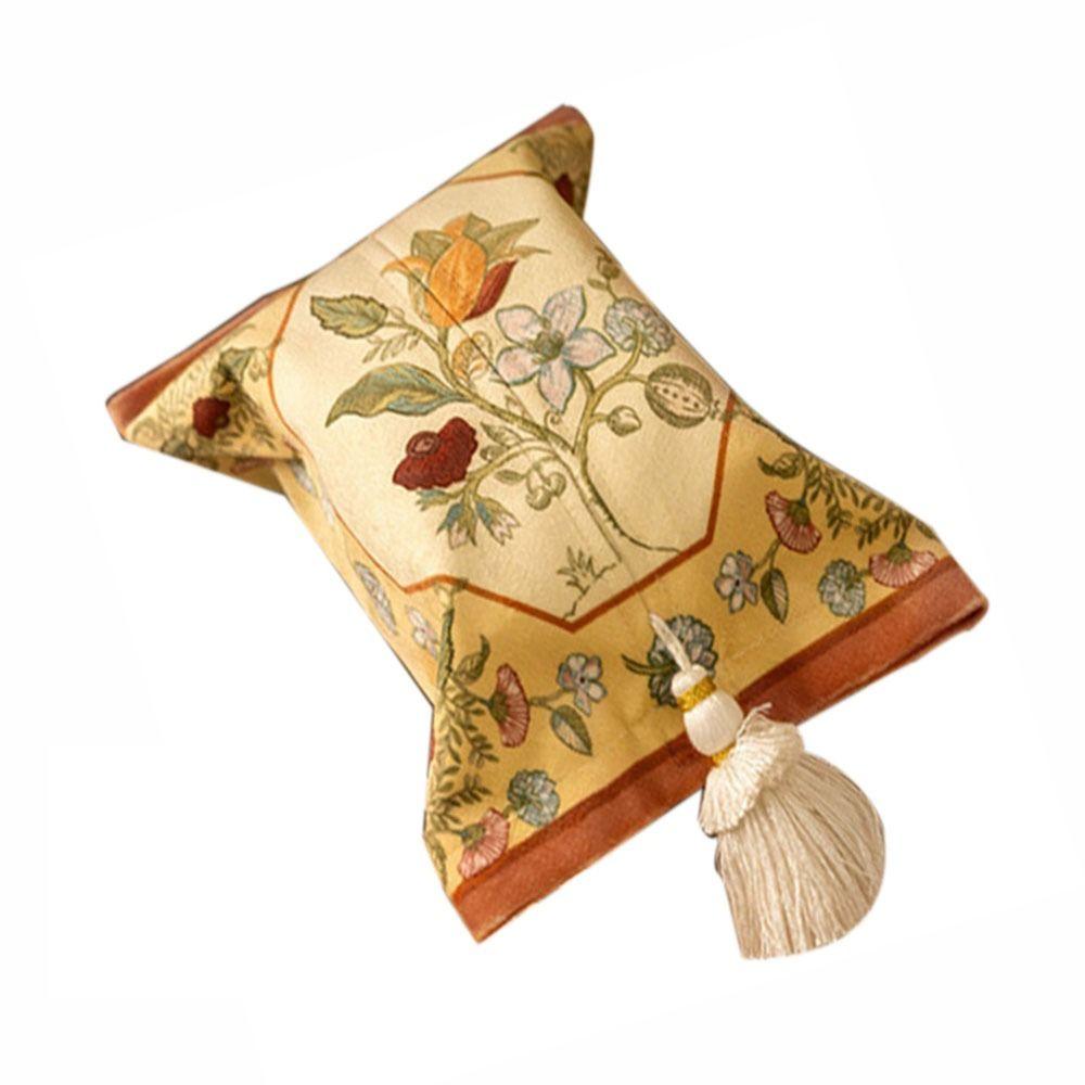 Rectangle Short Plush Tissue Bag 18x24cm Napkin Paper Box Retro Tissue Box Holder  Office