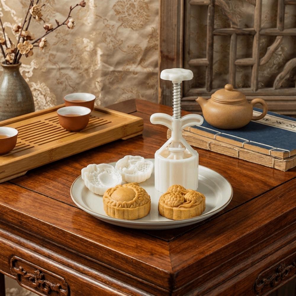 Plastic Litchi Shaped Mooncake Mold Non-Stick Cookie Stamp Durable Dessert Mold Ice Skin