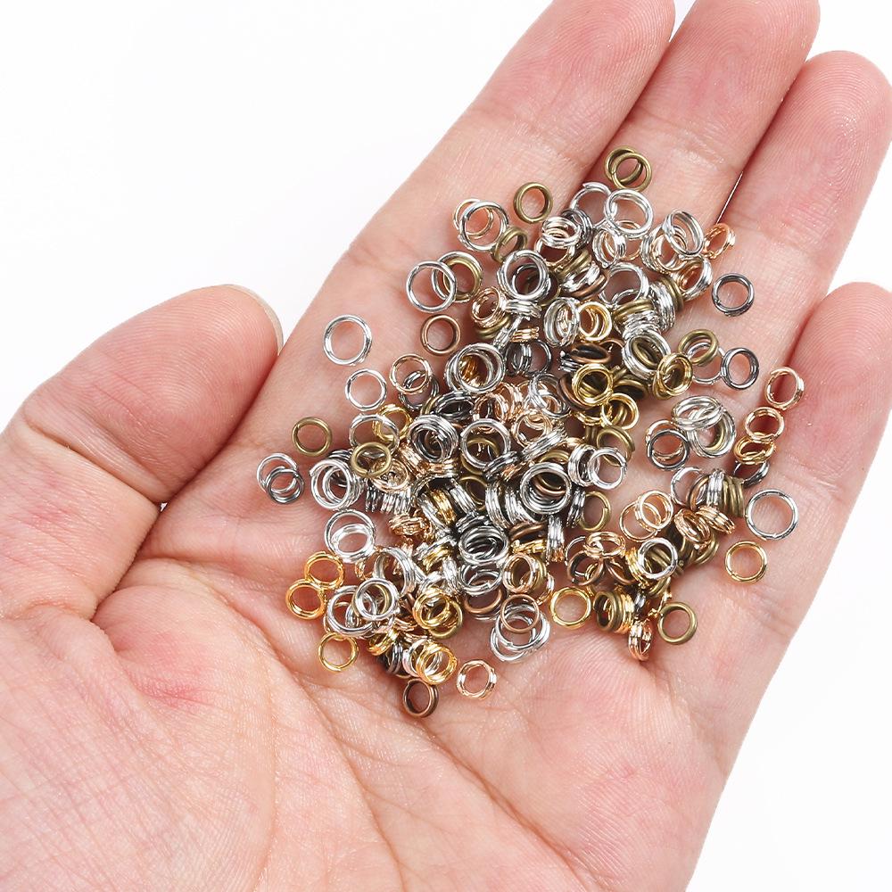 4-20mm Double Loop Jump Rings for DIY Jewelry and Keychain Accessories
