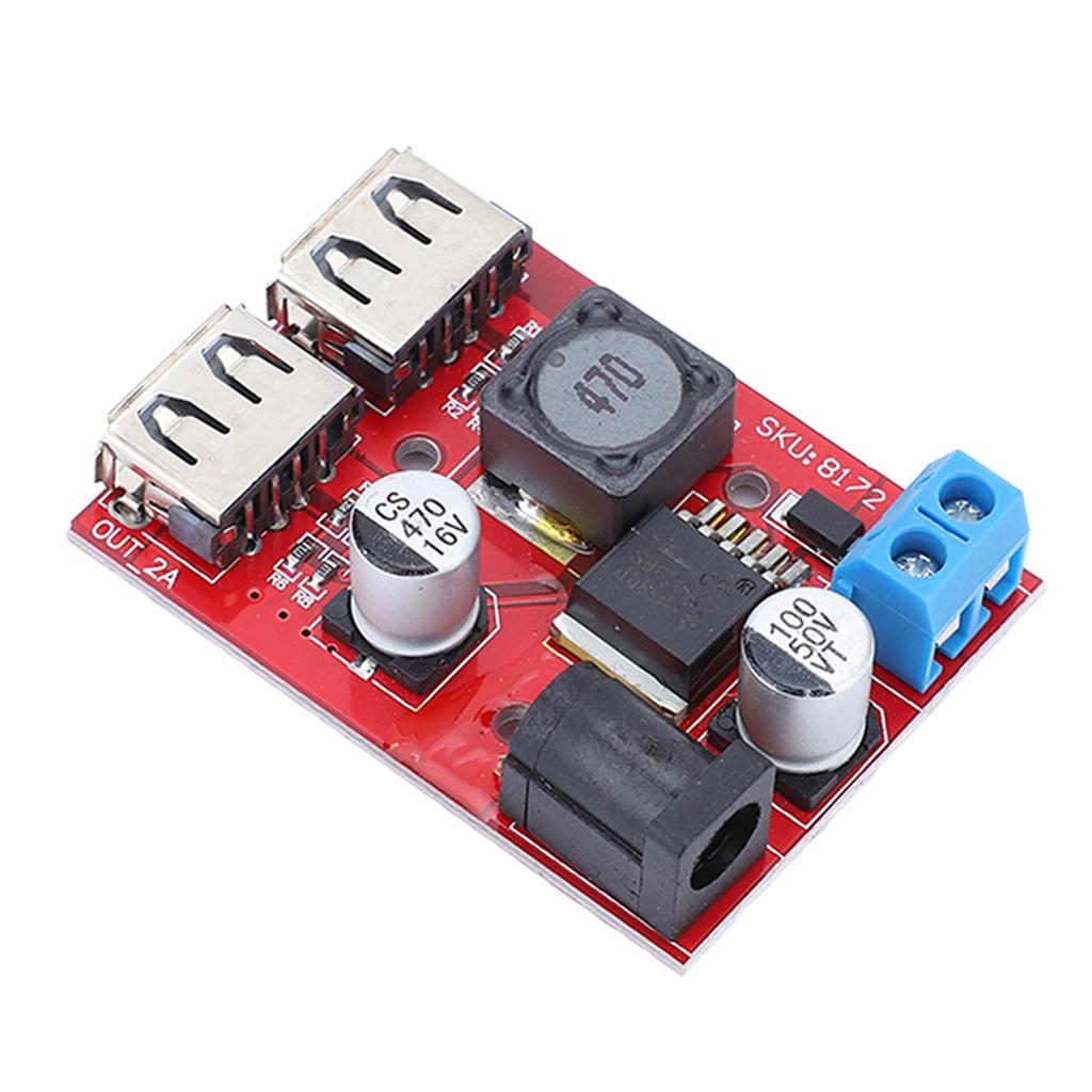 Voltage Regulator Board Solar Controller 2 USB Output Buck Module DC6V30V to 5V