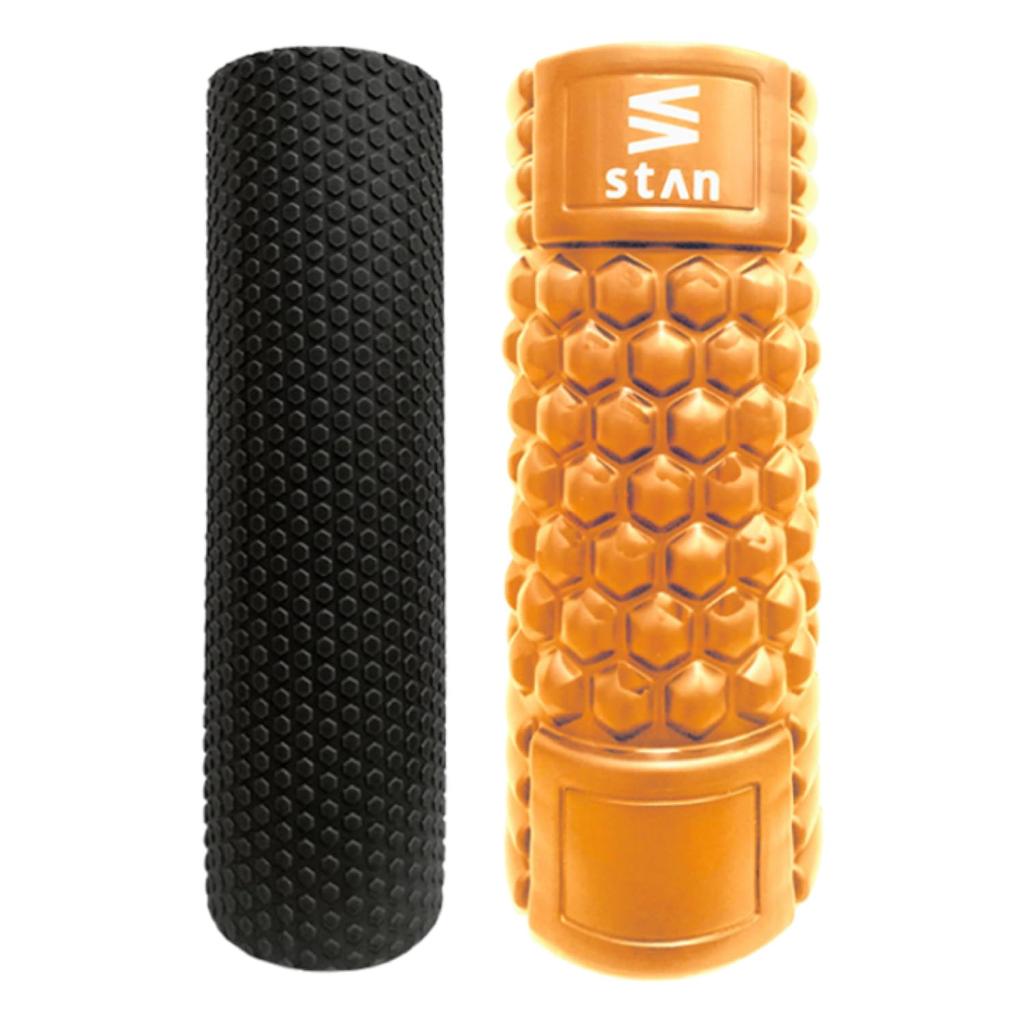 stan Foam Roller Set Myofascial Release Trigger Point Stretch Roller Yoga Pole (Orange)