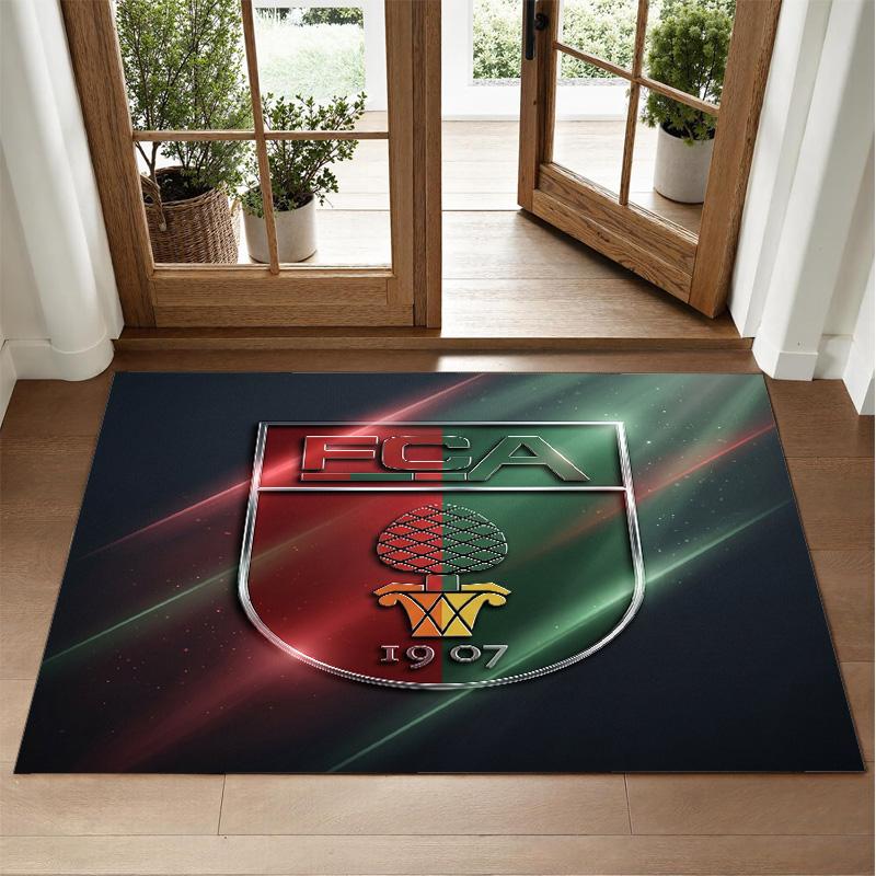 FC Augsburg FC Design Tappeto in Velluto di Cristallo Morbido Tappetino Decorativo per Ingresso Camera da Letto