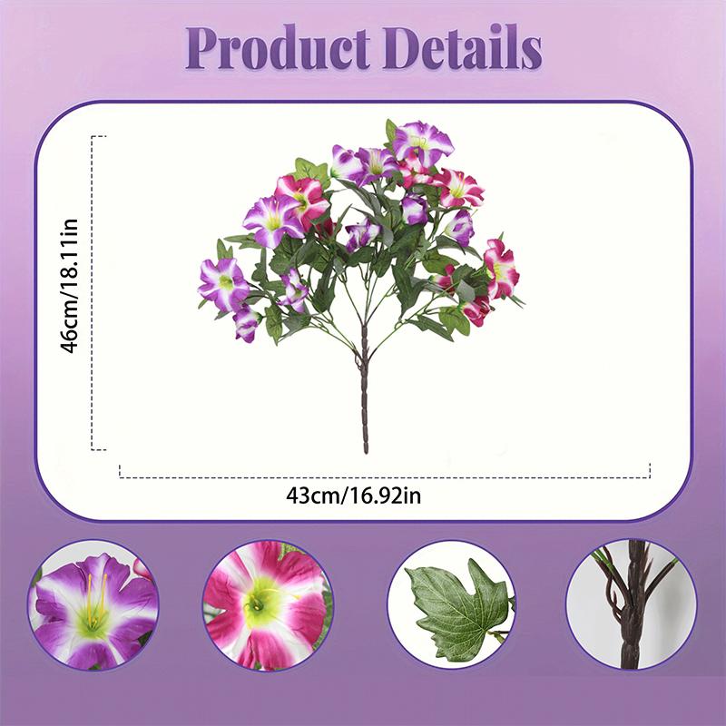 

1Pcs Artificial Silk Morning Glory Flowers 43cm Fake Flower Bouquets for Wedding Party Outdoor Decor Balcony Garden Home Decor розы красного