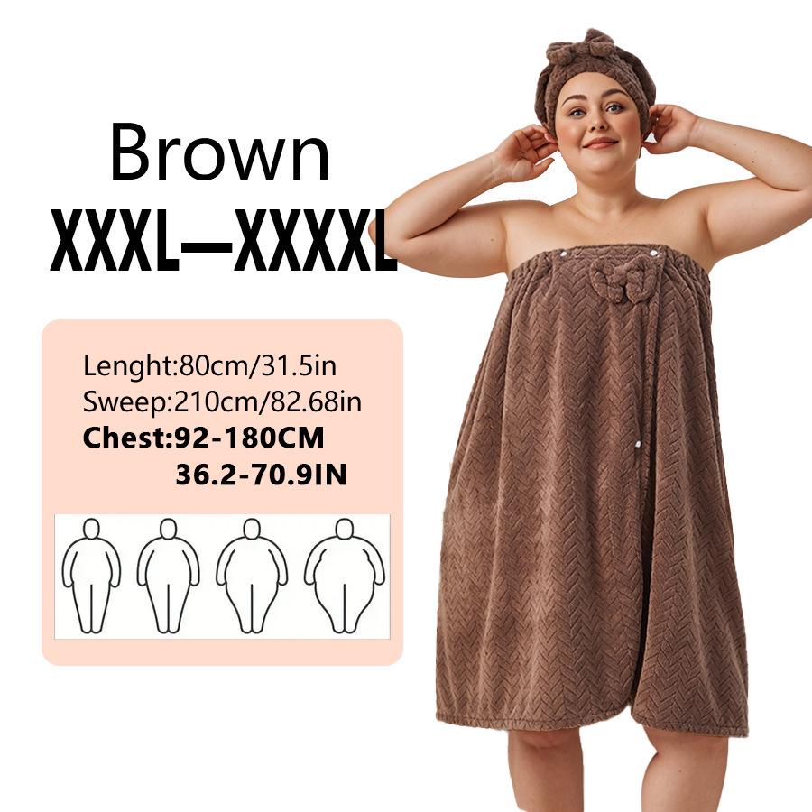 Plus Size Coral Fleece Bathrobe: More Absorbent, Breathable, Soft & Skin-Friendly