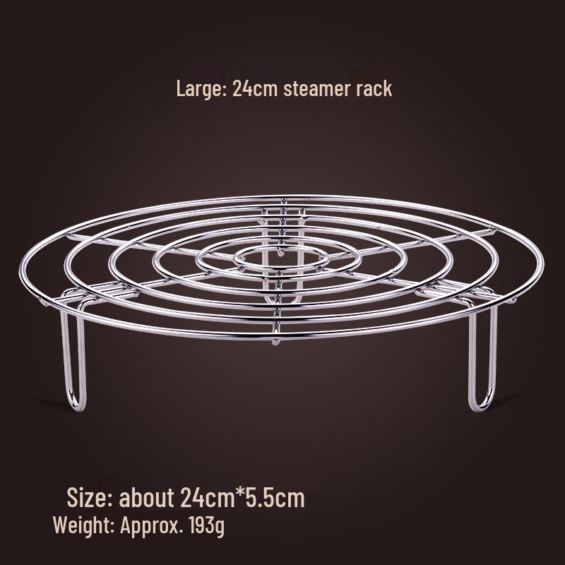 304 Stainless Steel Steaming Rack for Rice Cooker - Waterless Heat, Versatile Bun Steamer with High Legs.