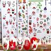 Cute Christmas Nail Stickers: Snowman, Santa, Snowflake & Reindeer Designs