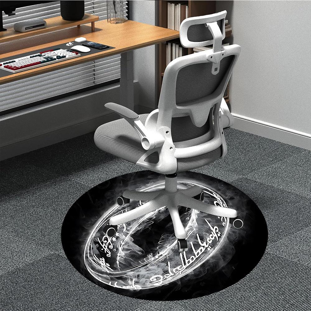 

1PC One Ring Office Round Rug, Non-slip, Soft and Durable Office Rug for Interior Decoration, Perfect for Office yy250915170 80cm by 80cm