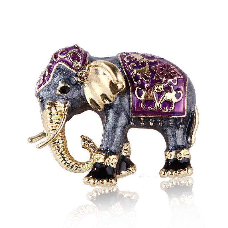 Creative Lovely Enamel Elephant Animal Brooch for Women Man Pins Clothes Backpack Accessories Jewelry Gifts