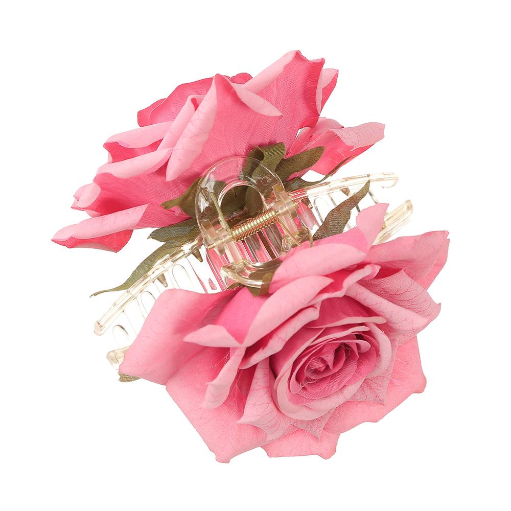 Simulated Flowers Rose Hair Clips Hairpin Fashion Hair Accessories Hair Claw For Women Girl