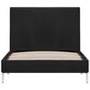 Bed Frame Black Fabric 90 x 200 cm