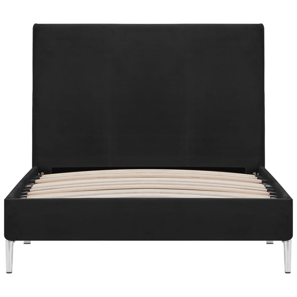Bed Frame Black Fabric 90 x 200 cm