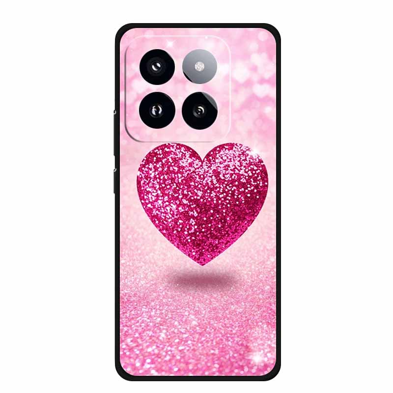 For Xiaomi 14T PRO Case Luxury Soft Silicone TPU Phone Cases Back Cover For Xiaomi14T Bumper Protective Shockproof Love fundas