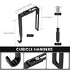 14Pcs Over The Door Hook Adjustable Cubicle Metal Hanger Home Clothes Towels Storage Kitchen Bathroom Universal Cubicle Hooks