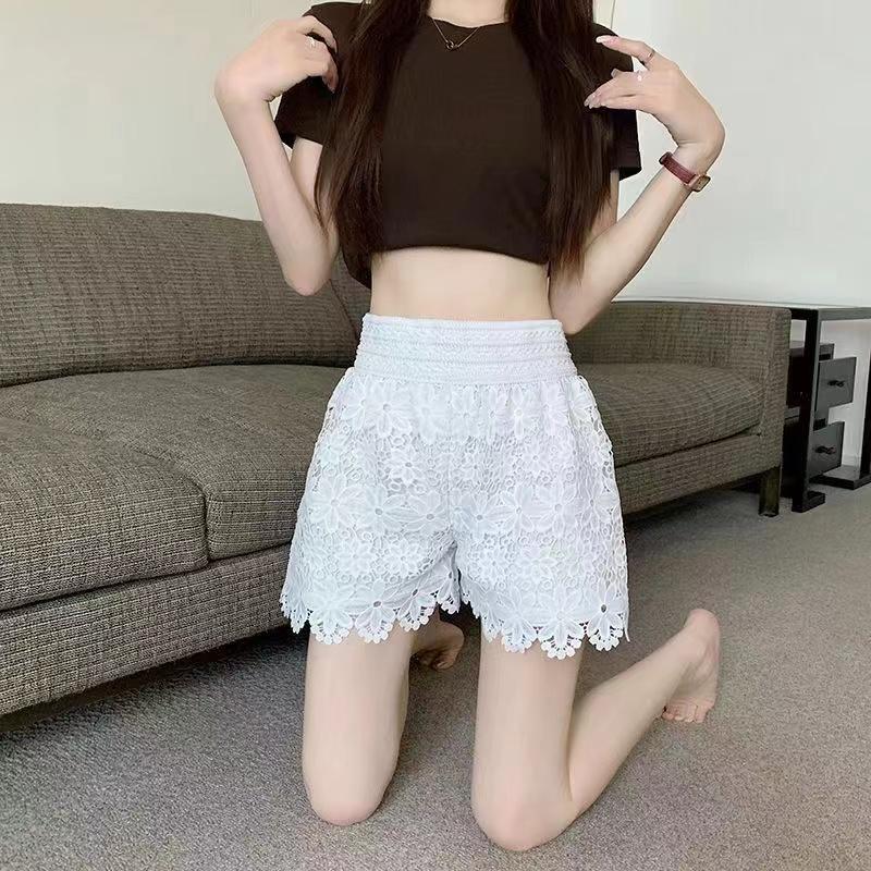 Pantaloni de siguranță Lolita din dantelă florală Pantaloni scurți de vară Jupon Chiloți pentru fete Pantaloni scurți largi prințesă de modă