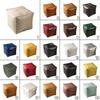 Moroccan PU Leather Pouf Ottoman Footstool Home Decor Seat Stool Nordic Style Artificial Leather Unstuffed Cushion Without Core