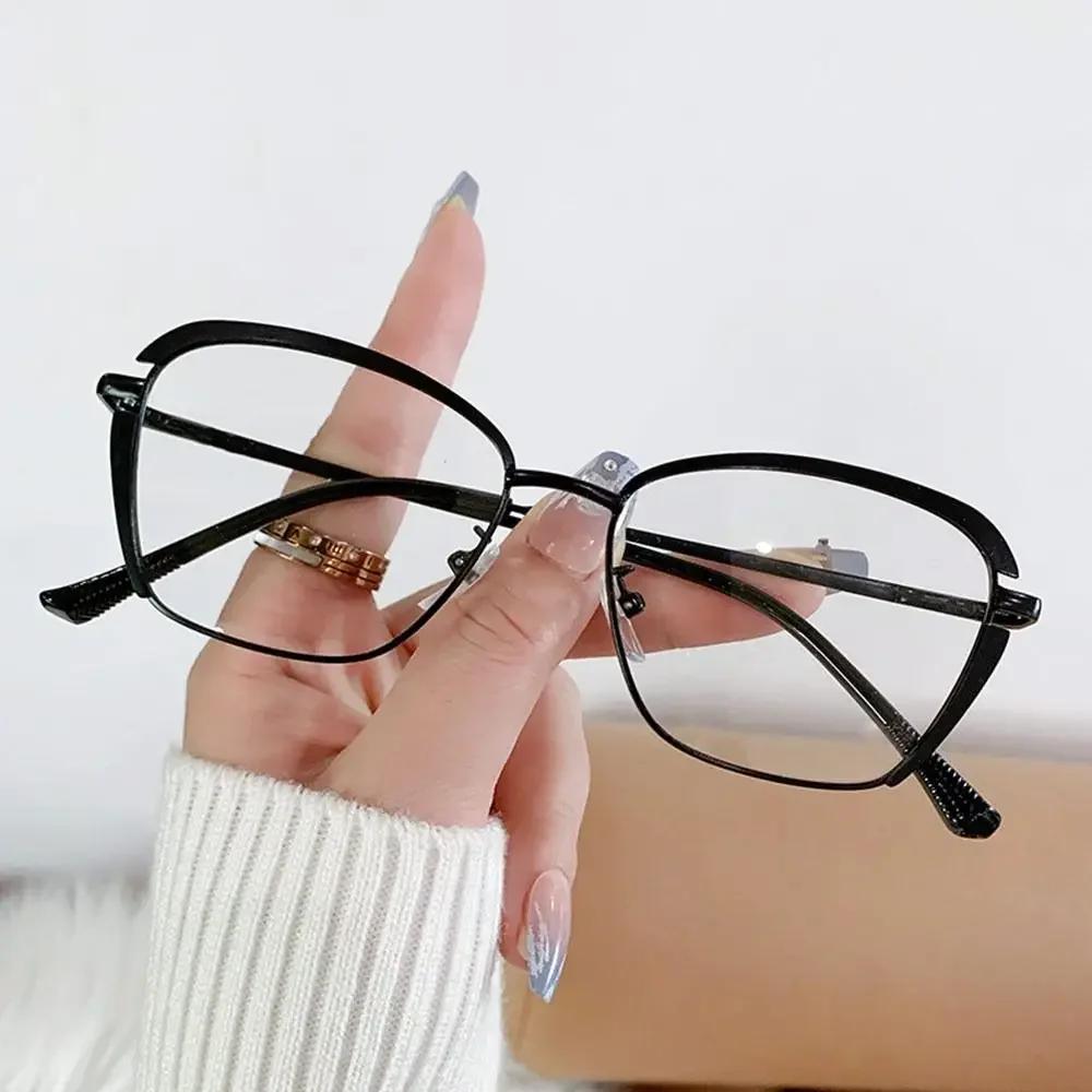 Comfortable Blue Ray Blocking Anti-Blue Light Glasses Eye Protection Metal Square Eyeglasses Ultralight Computer Goggles Office