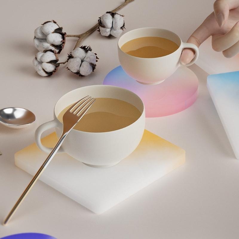 Versatile Silicone Casting Mold Epoxy Resin Mold Versatile Round/Square Coaster Ornaments Mould Jewelry Making Tool