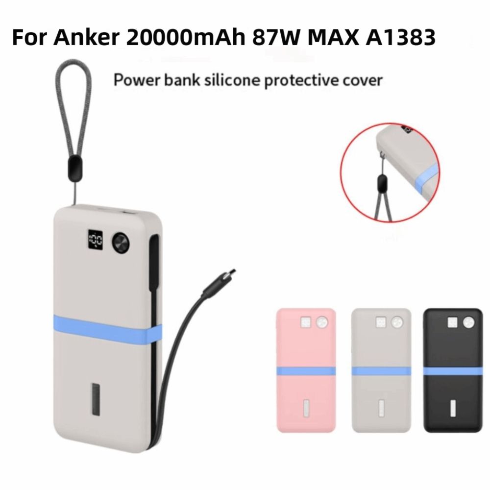A1383 Carrying Organizer Bag Silicone Full Protective Cover for Anker 20000mAh 87W Travel