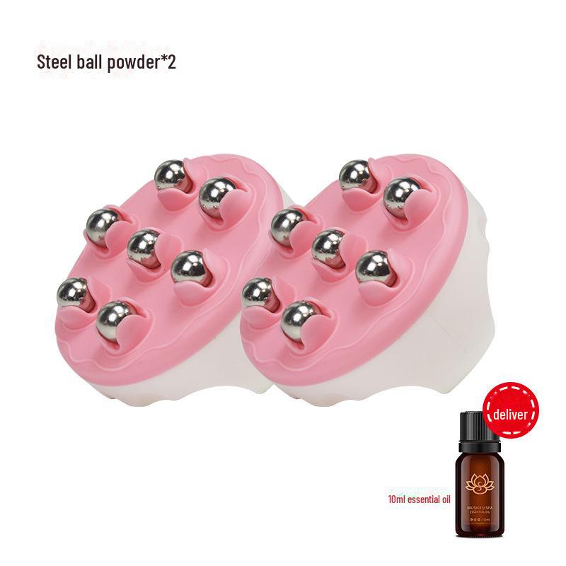 Dragon Ball Abdominal & Meridian Massager: Tendon Rolling Brush with Magnetic Ball Roller