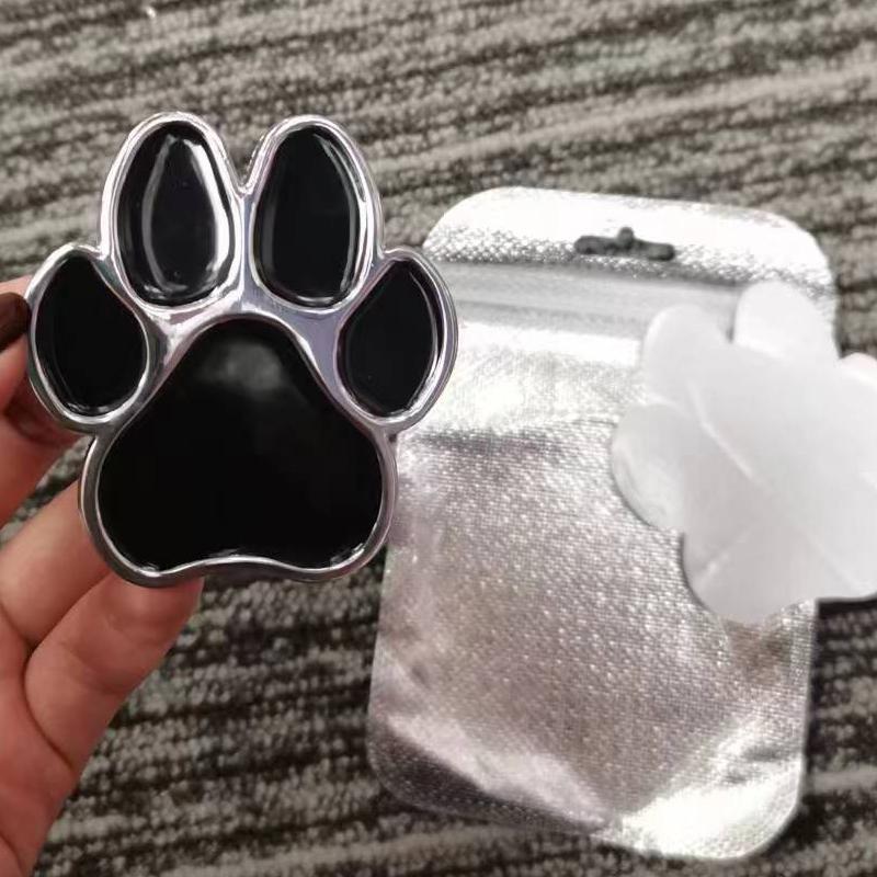 Car Foot Prints Sticker 2PCS - 3D Metal Paw Animal Badge Emblem, Bear Footprint Decals, Car Paw Stickers