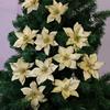 10Pcs Artificial Christmas Flower Xmas Tree Decoration Festival Party Supplies