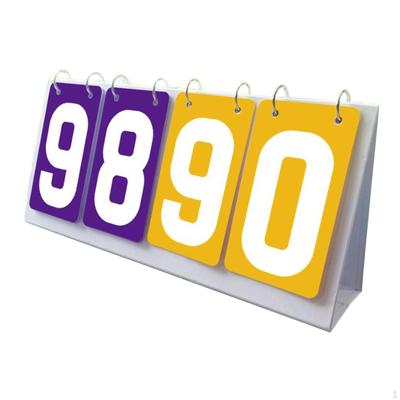 4 Digit Multi-Sports Scoreboard, Flip Scoreboard for Football Basketball Badminton Tennis Ball Games