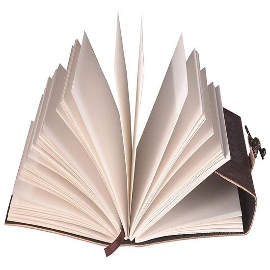 Χειροποίητο Δερμάτινο Ημερολόγιο Για Άνδρες Γυναίκες Ημερολόγιο Χαρτί Σημειωματάριο Ημερολόγια Planner Με Μεταλλικό Κλείδωμα Κανονικό Προσωπικό Οργανωμένο 15,24 εκ. x 11,43 εκ. , 200 σελίδες