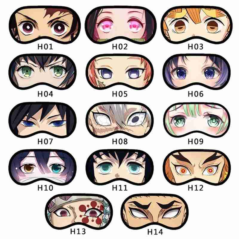 Buy 14 Styles Demon Slayer Blade Blindfold Eye Mask Tanjirou Nidou