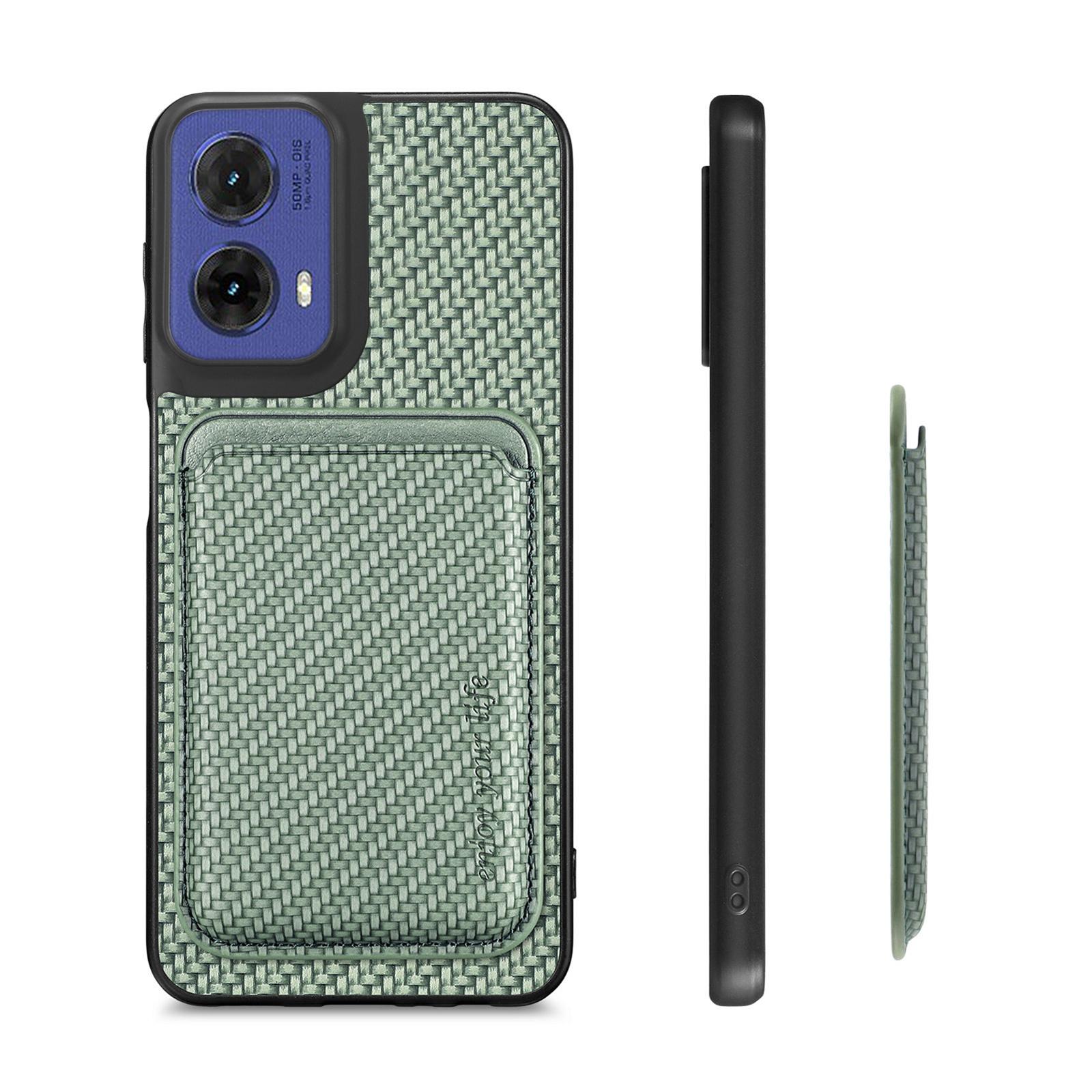

Чохол для Motorola Moto G85 5G Магнітний Знімний Тримач для карток Задня кришка телефону Brown