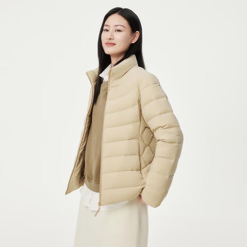 TANBOER Women's Lightweight Slim Fit Short Stand-Collar Down Jacket 310266A