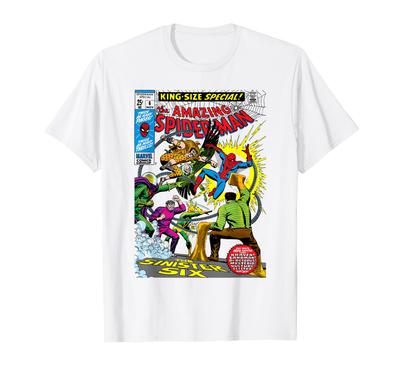 Marvel Amazing Retro Comic Cover White Spider-Man T-Shirt