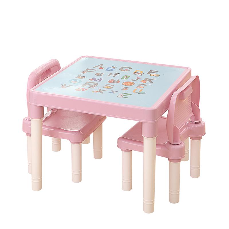 Yi Mei Hao Kids Desk and Chair Set - Plastic Kindergarten Tables and Chairs