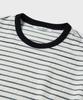NONBLANK Terry Stripe Half T-Shirt_Black