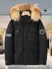 Northeast Extreme Cold -30° Mid-Length Down Jacket: Men's & Women's Outdoor Goose Down Coat with Big Fur Collar