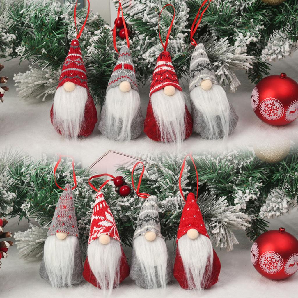 1PC Christmas Supplies Plush Ornament Hanging Santa Snowman Decoration Set Christmas Decorations 2025 Random style