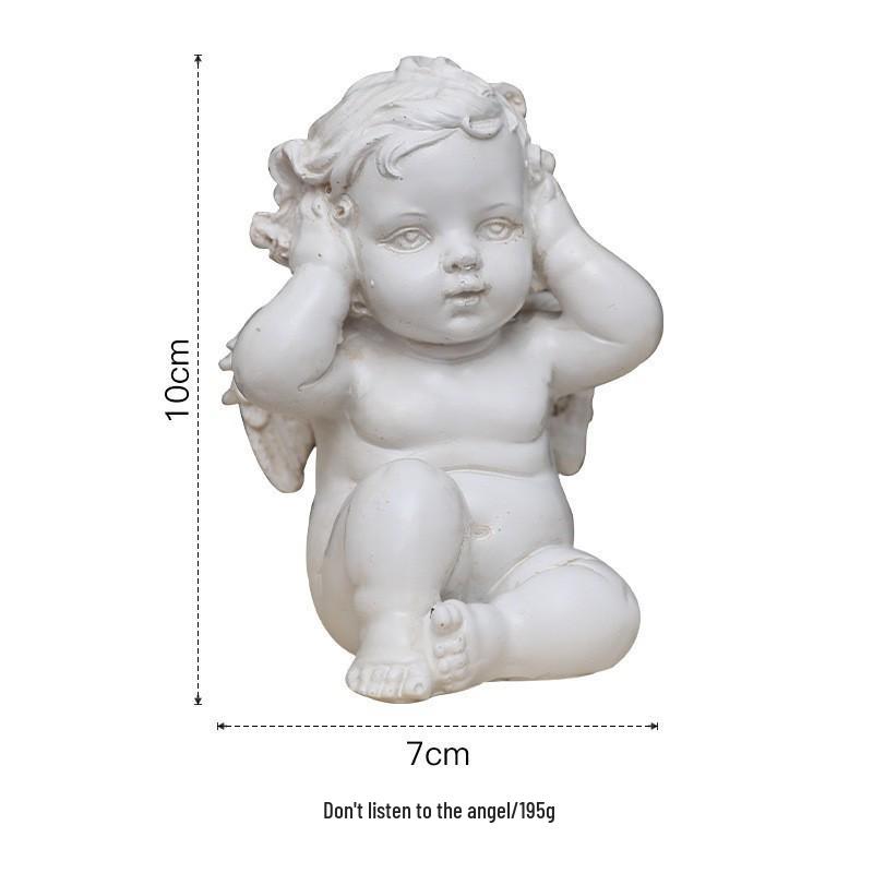 Nordic Angel Girl Sculpture - Resin Figurine for Living Room Décor