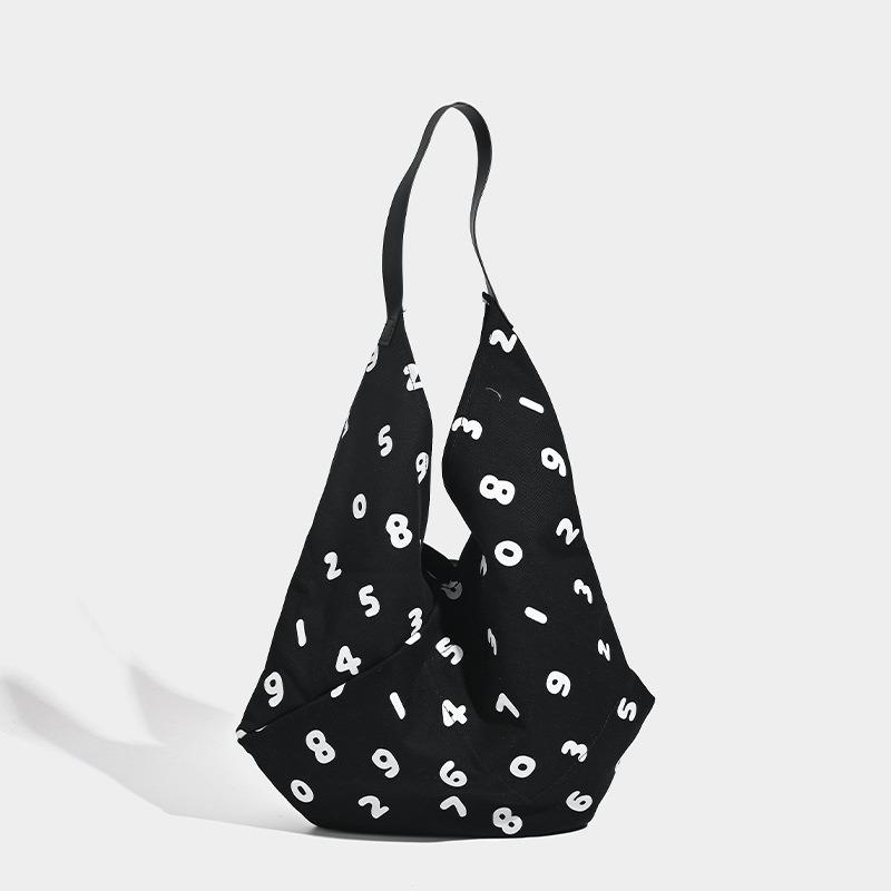 2025 New Tote Bag Simple Digital Print Canvas Bag Versatile