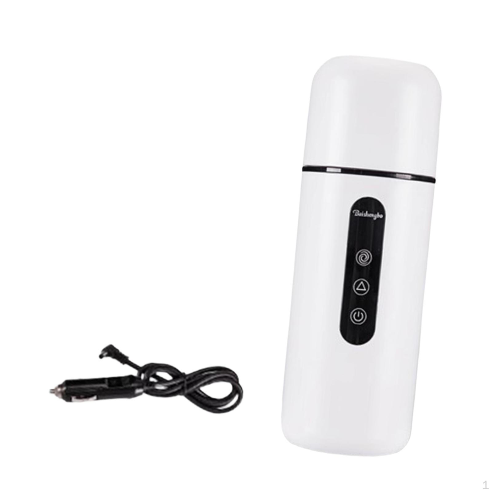 

12 В 24 Подогреваемая дорожная кружка, автомобильный чайник, портативная чашка для подогрева воды для кофе, белый