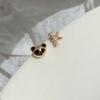 Little Panda Asymmetric Earrings Simple and Cute Design Sense Student Female Earrings Cold Style