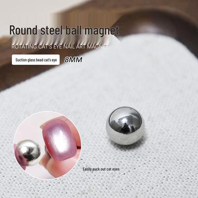 8mm Runde Magnetische Stahlperlen für Nagelstudios, Starke Saugmagnete und Katzenaugen-Glasleim.