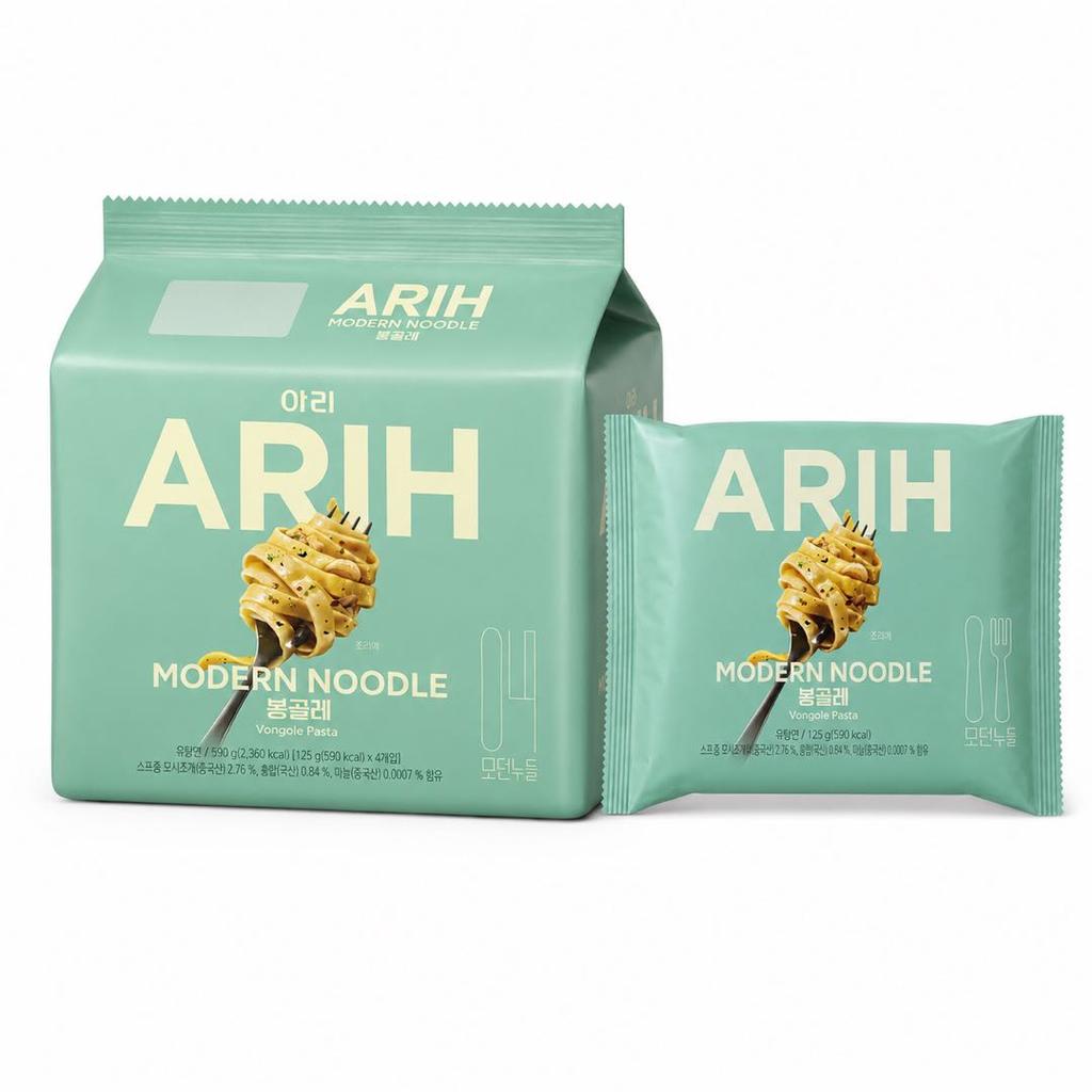 BTS PALDO ARIH Stile Moderno Noodles Noodles Saltati Sapore di Vongole all'Aglio 135g