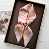 Retro Square Scarf For Women Imitation Silk Scarves Bandanas Luxury Printed Hijab Neckerchief Elegant Beach Shawl Wraps