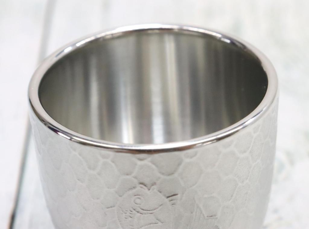 Osaka Tinware (Suzuki) Tin Sake Cup with Tai Net (White) - Gift Wrapping Available