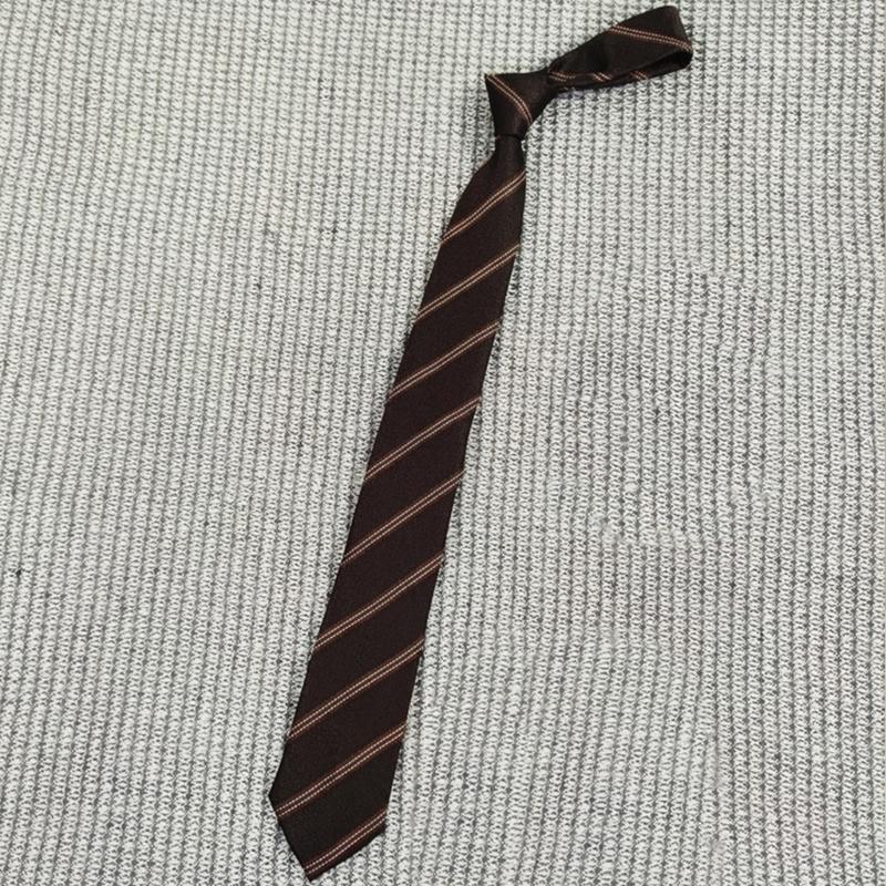 Lazy Tie Hand-tied Neckties Japanese Style Striped Collar Tie for School Shirt