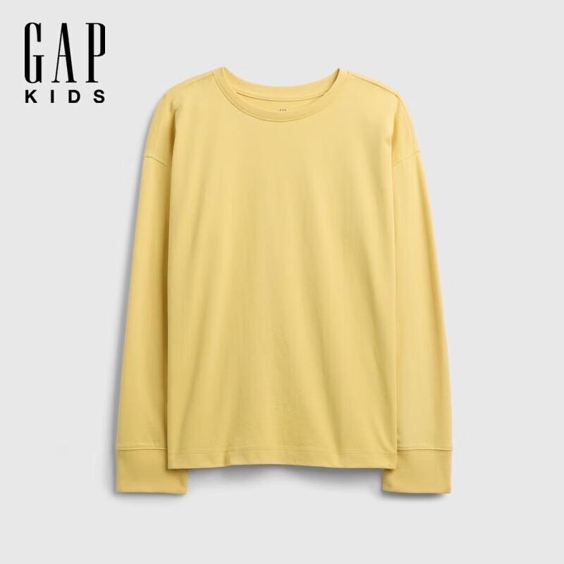 

Gap Мальчишеская хлопковая вязаная футболка с круглым вырезом и длинным рукавом, коллекция Осень 2025 S